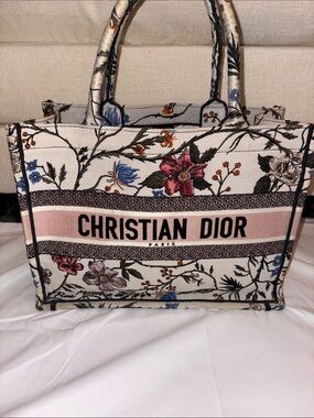 Dior Rosa mutabillis medium book tote.